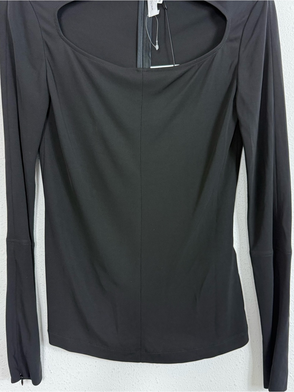Victoria Beckham Black Cut Out Detail Long Sleeve Top NWT 8 US - Picture 5 of 11